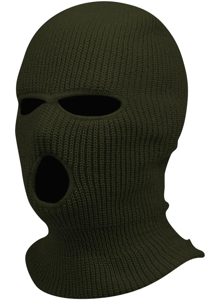 Forest Green Skimask High Quality Fleece Balaclava with 3 Holes One Size Fits All Ski Mask