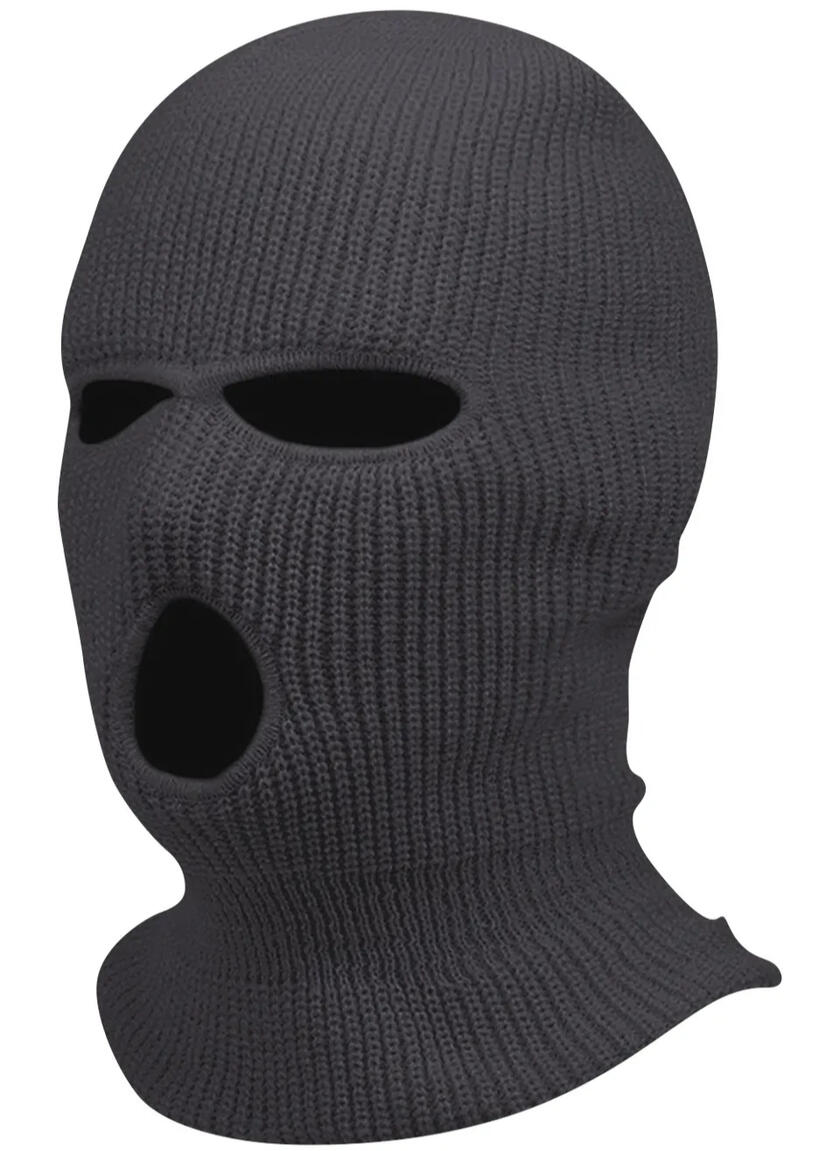 Graphite Gray Skimask High Quality Fleece Balaclava with 3 Holes One Size Fits All Ski Mask