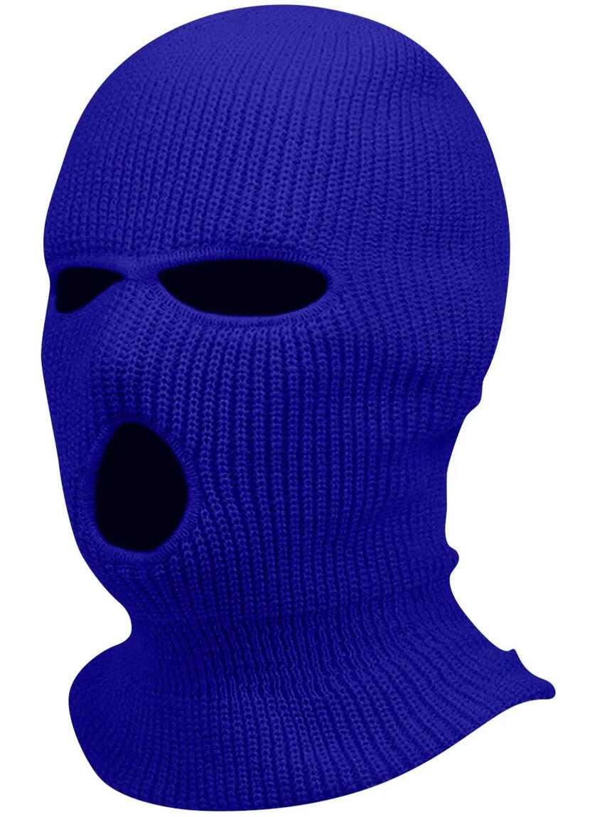 Hyper Blue Skimask High Quality Fleece Balaclava with 3 Holes One Size Fits All Ski Mask