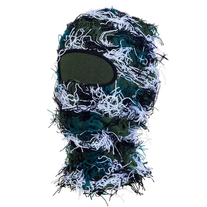 Distressed Camo Skimask High Quality Fleece Balaclava with 3 Holes One Size Fits All Ski Mask