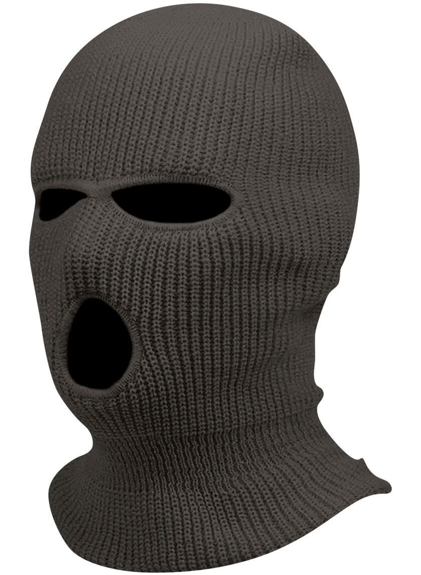 Smoke Gray Skimask High Quality Fleece Balaclava with 3 Holes One Size Fits All Ski Mask