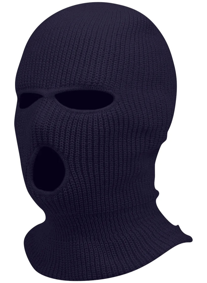 Navy Blue Skimask High Quality Fleece Balaclava with 3 Holes One Size Fits All Ski Mask