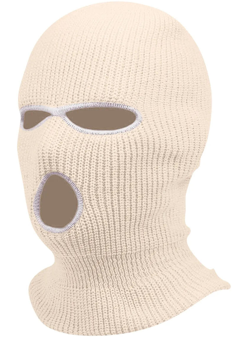 Off-White Skimask High Quality Fleece Balaclava with 3 Holes One Size Fits All Ski Mask